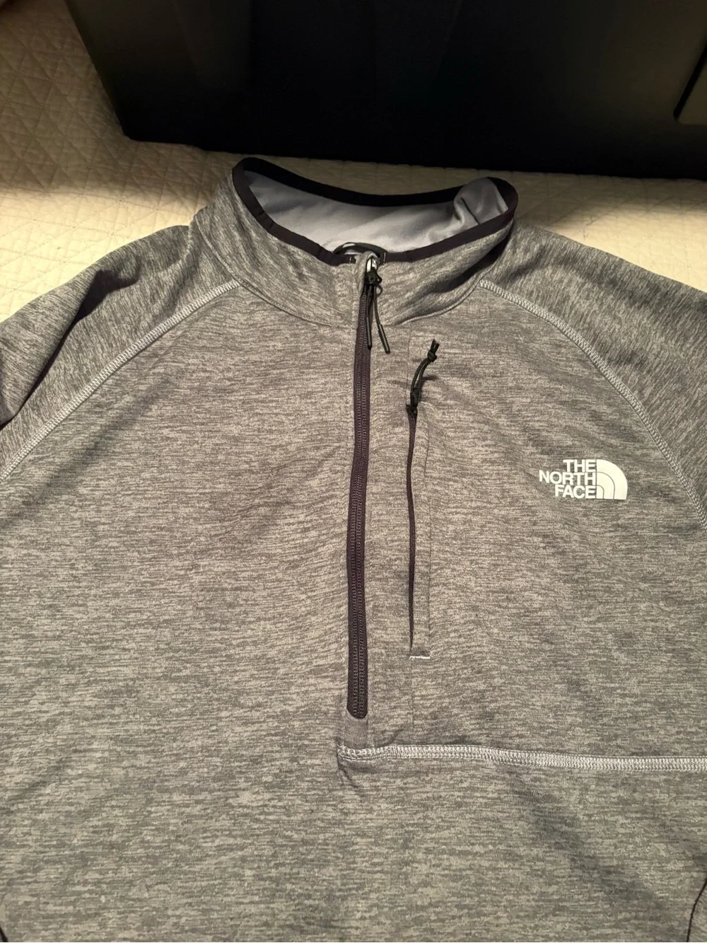 The North Face Men's Heather Gray Quarter-Zip Pullover